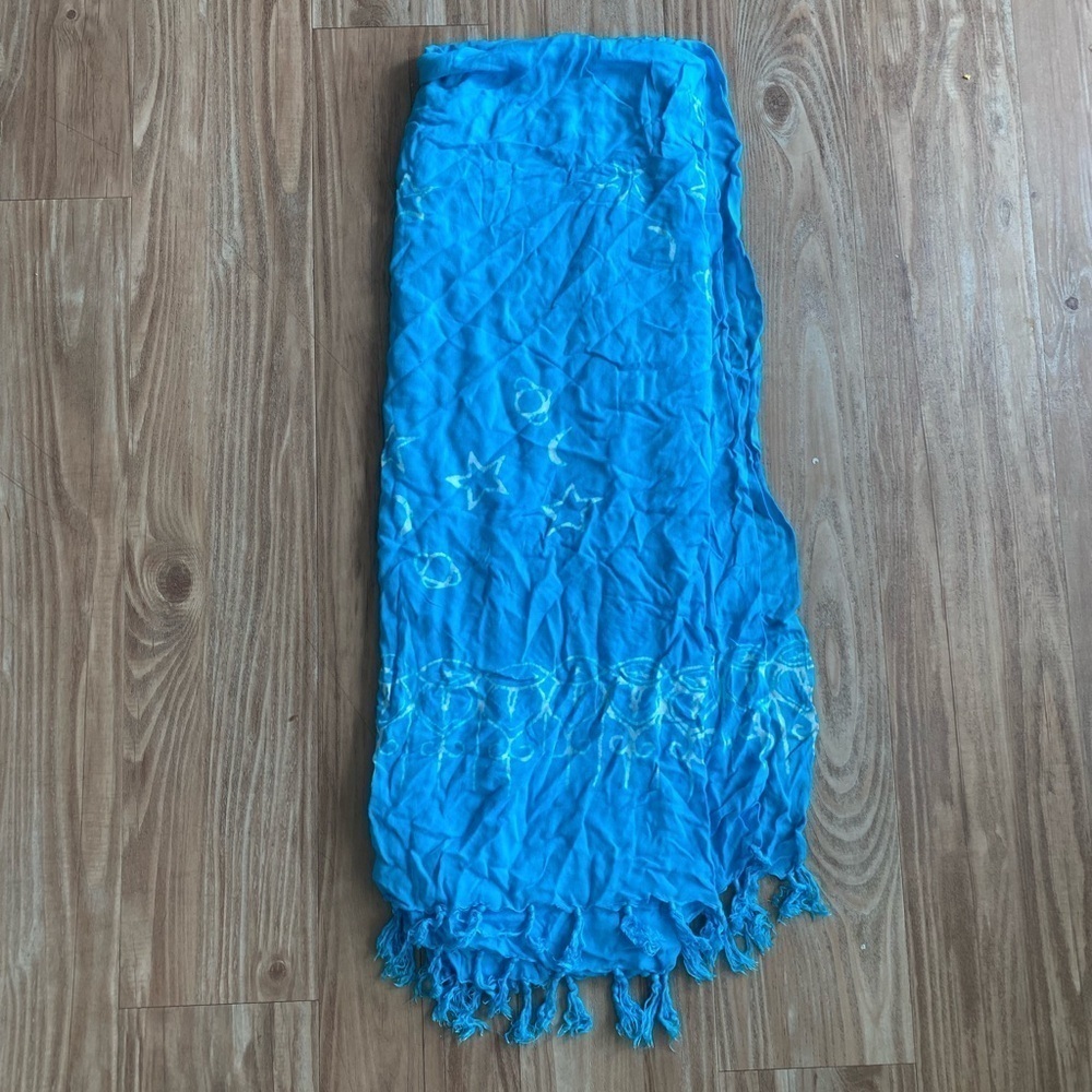 Light Blue Rayon Scarf - Picture 2 of 6
